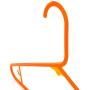 HANGERWORLD 20 Orange 16inch Plastic All Purpose Coat Clothes Garment Pant Skirt Bar Hangers Loop Hooks