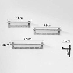 WZP Clothing Display Rack Hanger Wall Hanging Wall Bedroom Bag Rack,Entrance Hall Porch Hook Wall Coat Rack Floor Entry Rack Bearing Strong/As Shown / 87CM