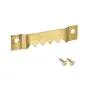 uxcell Sawtooth Picture Hangers, 2 1/5 Inch Double Hole with Screws for Frame Hanging, 100 Pcs (Golden)