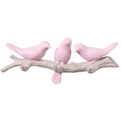 XuYuanjiaShop Coat Rack Decor Wall Mounted Coat Rack for Coats Hats Keys Towels Clothes Storage Hanger Birds on Tree Branch Hanger for Jacket Clothes Scarves Purse (Color : Pink, Size : M)