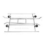 AyaMastro Adjustable Rolling Garment Rack Double Rail Cloth Hanger w/Extensible Rod with Ebook