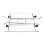 AyaMastro Adjustable Rolling Garment Rack Double Rail Cloth Hanger w/Extensible Rod with Ebook