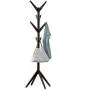 HTDZDX Solid Wood Tree Coat Rack Stand Free Standing,Childrens Clothes Holder Living Room Bedroom Hangers Coat Hat Storage Rack, Dark Brown