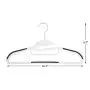 Finnhomy Heavy Duty 50 Pack Plastic Hangers, Durable Clothes Hangers with Non-Slip Pads, Space Saving Easy Slide Organizer for Bedroom Closet, Great for Shirts, Pants,White