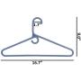 Neaties American Made Steel Blue Super Heavy Duty Plastic Hangers, Plastic Clothes Hangers Ideal for Everyday Use, Clothing Standard Hangers, 36pk