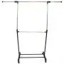 KepooMan Garment Rack Portable Collapsible Clothes Hanging Rack Rolling Garment Hanger Adjustable Hanger Rail Clothing Rack Shelf with Lockable Wheels -Silver