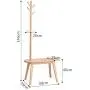 Angels home Solid Wood Creative Coat Rack Floor Hanger Porch Change Shoes Stool Clothes Rack Multifunctional Bedroom Floor Hanger Angels home Solid Wood Creative Coat Rack Floor Hanger Porch Change Shoes Stool Clothes Rack Multifunctional Bedroom Floor Hanger