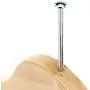 HANGERWORLD 10 Natural Wooden 17.7inch Hotel Coat Clothes Garment Non Slip Inlaid Bar Hangers Metal Security Ring HANGERWORLD 10 Natural Wooden 17.7inch Hotel Coat Clothes Garment Non Slip Inlaid Bar Hangers Metal Security Ring