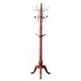 XIAOLONG Retro Clothes Rack Elegant Hat Coat Rack Coat Stand Classic Wooden Clothes Tree Modern Floor Hanger Living Room Office Bedroom (Color : Walnut Color)