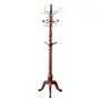 XIAOLONG Retro Clothes Rack Elegant Hat Coat Rack Coat Stand Classic Wooden Clothes Tree Modern Floor Hanger Living Room Office Bedroom (Color : Walnut Color)