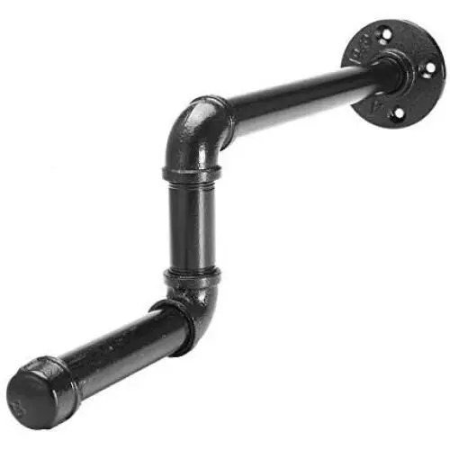 WCHAOEN Industrial Iron Pipe Wall Mounted Clothes Rail Coat Towel Storage Vintage Rack Cloth Hanger Shelf Accessories Tool