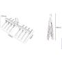 TYXQ Multi-Function Collapsible Plastic Clothes Hangers, Detachable 360°Rotating Hook with Clips Magic Folding Pants Hangers
