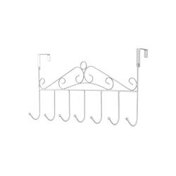 Household Iron Art Seamless S-Type Door Rear Hook 7 Hook Door Rear Hook, Over Door Bathroom Hanger Coat Clothes Hat Bag Towel Hanging Rack Holder