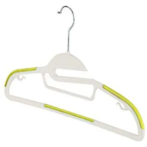 Grey990 1 Pc Non-Slip Plastic Hanger Clothes Dress Blouse Pants Shirt Tie Scarves Drying Rack Storage Hanger Light Green