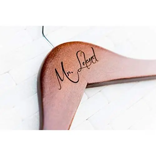 Personalized, Engraved Wedding Dress Hanger by Left Coast Original Personalized, Engraved Wedding Dress Hanger by Left Coast Original