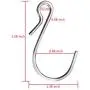 HNYYZL 20 Pack S Shaped Hooks Stainless Steel Metal Hangers Hanging Hooks for DIY Crafts, Hanging Jewelry, Key Chain, Tags, Fishing Lure, Net Equipment