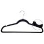 Grey990 20Pcs Ultrathin Non-Slip Premium Velvet Hanger Wardrobe Clothes Drying Rack Home Supplies Black