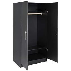 Prepac Elite Storage Cabinet 32" Wardrobe, Black