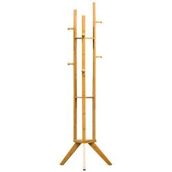 Shotbow Entryway Furniture Standing Coat Rack, Clothes Laundry Coat Rack with 6 Hooks 3-Tier Storage Shelves for Clothes Scarves Handbags Umbrella, Hat Hanger Organizer Rack Garment Rack (Yellow)