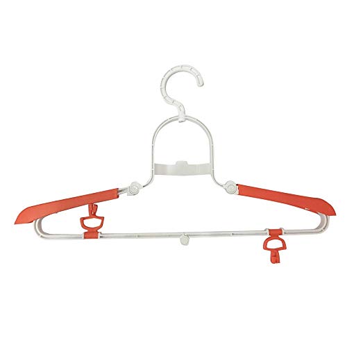 Portable Folding Hangers, Ymout Travel Hangers Multifunctional Clothes Drying Racks for Skirts, Coat, Pants(Orange ,Free Size)