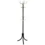 Shotbow Three-Legged Clothes Rack, Industrial Free Standing Coat Hook Rack Hanger for Hanging Clothing Hats Bags, Entryway Coat Rack for Bedroom Living Room Hallway Entryway Office -Black (Black)