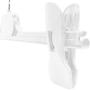 HANGERWORLD 10 White 13.4inch Plastic Coat Clothes Garment Pants Skirt Adjustable Clip Hangers