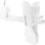 HANGERWORLD 10 White 13.4inch Plastic Coat Clothes Garment Pants Skirt Hangers with Adjustable Clips
