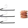 HANGEASE HANGERS - Richard Chrome Black Friction Slacks Hangers - Three Pack Slack Pant Trousers Jean Hangers - Pant Hangers - Open Ended Pants Easy Slide Organizers - Cedar Blocks for Clothes Storage HANGEASE HANGERS - Richard Chrome Black Friction Slacks Hangers - Three Pack Slack Pant Trousers Jean Hangers - Pant Hangers - Open Ended Pants Easy Slide Organizers - Cedar Blocks for Clothes Storage
