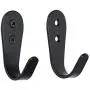 Wall Hooks Heavy Duty 8 piezas, ganchos para colgar en la pared, Hooks for Hanging 、Black Hooks、Coat Rack Wall Hook (Black Thick Bent Hook 8)