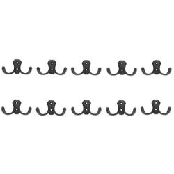 Chic Lovery 4289 Set of 10 Oil Rubbed Bronze Hook Simple Wall-Mounted Hook Kitchen Bathroom Closet Towel Hat Coat Cloths Accessories Robe Hanger Holder Hook Small with Mounting Screws