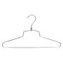 NAHANCO SLD-18HU 18” Heavy Duty Commercial Steel Metal Shirt Hanger, Chrome (Pack of 25)