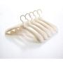 HNIWDJ 5 Packs Clothes Hangers Household Hangers Wide Shoulder Plastic Non-Slip Clothes Shelf Hooks Drying Rack Hangers (Color : Beige)