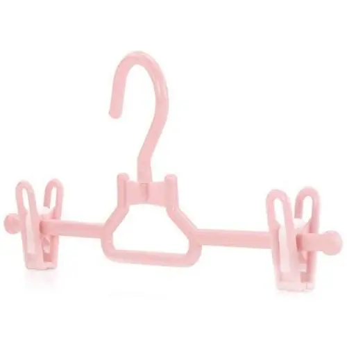 HANGERWORLD 20 Pink 11.8inch Plastic Kids Coat Clothes Garment Pants Skirt Baby Toddler Adjustable Clip Hangers HANGERWORLD 20 Pink 11.8inch Plastic Kids Coat Clothes Garment Pants Skirt Baby Toddler Adjustable Clip Hangers