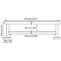Hoooh Double Bath Towel Bar 36-Inch Stainless Steel Hand Towel Rack for Bathroom Wall Mount Brushed Gold, A102L90-BG