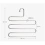 5PC 5 Layers S Shape Multifunctional Clothes Hangers Decoration Pants Storage Hangers Cloth Rack Multilayer Storage Cloth Hanger