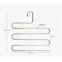 5PC 5 Layers S Shape Multifunctional Clothes Hangers Decoration Pants Storage Hangers Cloth Rack Multilayer Storage Cloth Hanger