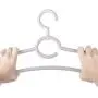 SAASNY Plastic Hangers,5 White 46cm Plastic All Purpose Clothes Garment Coat Hangers Space Saving with Non-Slip Trouser Bar and Tie Rack Ideal for Home and Shops - Space Saving Solution SAASNY Plastic Hangers,5 White 46cm Plastic All Purpose Clothes Garment Coat Hangers Space Saving with Non-Slip Trouser Bar and Tie Rack Ideal for Home and Shops - Space Saving Solution
