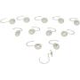 AmazonBasics Shower Curtain Hooks - Beaded Circle, Nickel