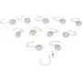AmazonBasics Shower Curtain Hooks - Beaded Circle, Nickel AmazonBasics Shower Curtain Hooks - Beaded Circle, Nickel
