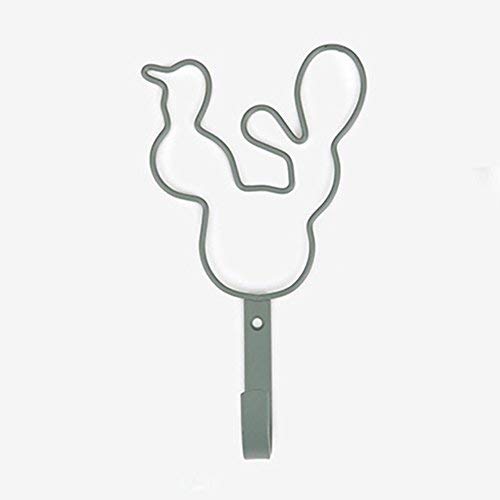 Unique Design Cactus & Fox Wall Mounted Coat Hook Decorative Robes & Towels Hook Clothes Hanger with Screw (Cactus3)