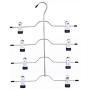 5pcs 4 Layers Stainless Steel Multifunctional Clothes Hangers Pants Storage Hangers Cloth Rack Multilayer Storage Cloth Hanger
