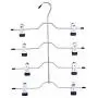 5pcs 4 Layers Stainless Steel Multifunctional Clothes Hangers Pants Storage Hangers Cloth Rack Multilayer Storage Cloth Hanger
