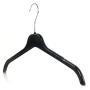 HANGERWORLD 20 Black 17inch Plastic Notched Coat Clothes Garment Top Hangers Metal Swivel Hook