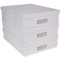 Bigso Oskar Fiberboard Label Frame Document Letter Box, 3.3 x 10.2 x 13.8 in, White