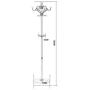COAT RACK Stainless Steel Floor Hangers Rotary Interior Racks European Clothes Rack Combination (Color : Gold)