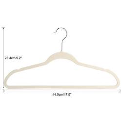 SOULONG Velvet Hangers, 20 Pcs - 45CM Velvet Suit Hangers, Space Saving Non Slip Heavy Duty, 360 Degree Swivel Hook, Durable Clothes Hangers Fit for Coats, Jackets, Pants, Dress Clothes (Ivory)