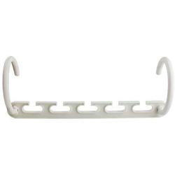 COCIVIVRE Closet Space Saving Hangers, 5 Pack Multi-Purpose Plastic Magic Hangers Cascading Hanger Updated Hook Design Plastic Sturdy Hangers for Organizing Wardrobe Clothing Hanger (White)