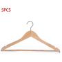 5 Pcs Wooden Adult Clothes Hangers for Jeans Pants Coat Hanger Home Storage Holder Dress Long Racks