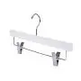Nature Smile Solid Lotus Wood Deluxe Wooden Pants Hangers Bottom Hanger Jeans Hanger Skirt Hanger with 2-Adjustable Clips Anti-rust Hook Pack of 10 (White) Nature Smile Solid Lotus Wood Deluxe Wooden Pants Hangers Bottom Hanger Jeans Hanger Skirt Hanger with 2-Adjustable Clips Anti-rust Hook Pack of 10 (White)