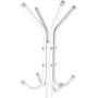 YXZQ Shelf, Coat Rack,12 Hooks Metal Coat Rack Hat Tree Stand Clothes Bag Hanger Drying Rack Clothes Rack Organizer for Home Bedroom,68.50inch Height(White)